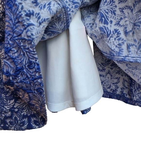 Betsey Johnson Brocade Dress, Sleeveless, Blue, Nordstrom's, Size XS - Picture 6 of 12